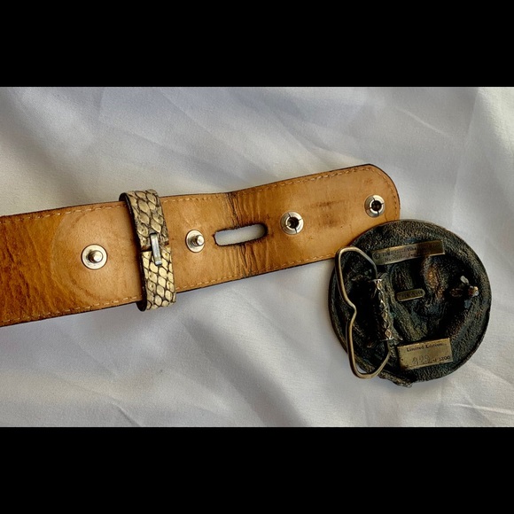 Python leather belt - Picture 3 of 16